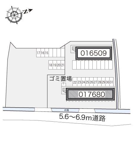 川添Ⅱ(17680)の駐車配置図