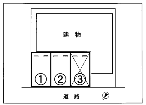 清水駐車場の駐車配置図