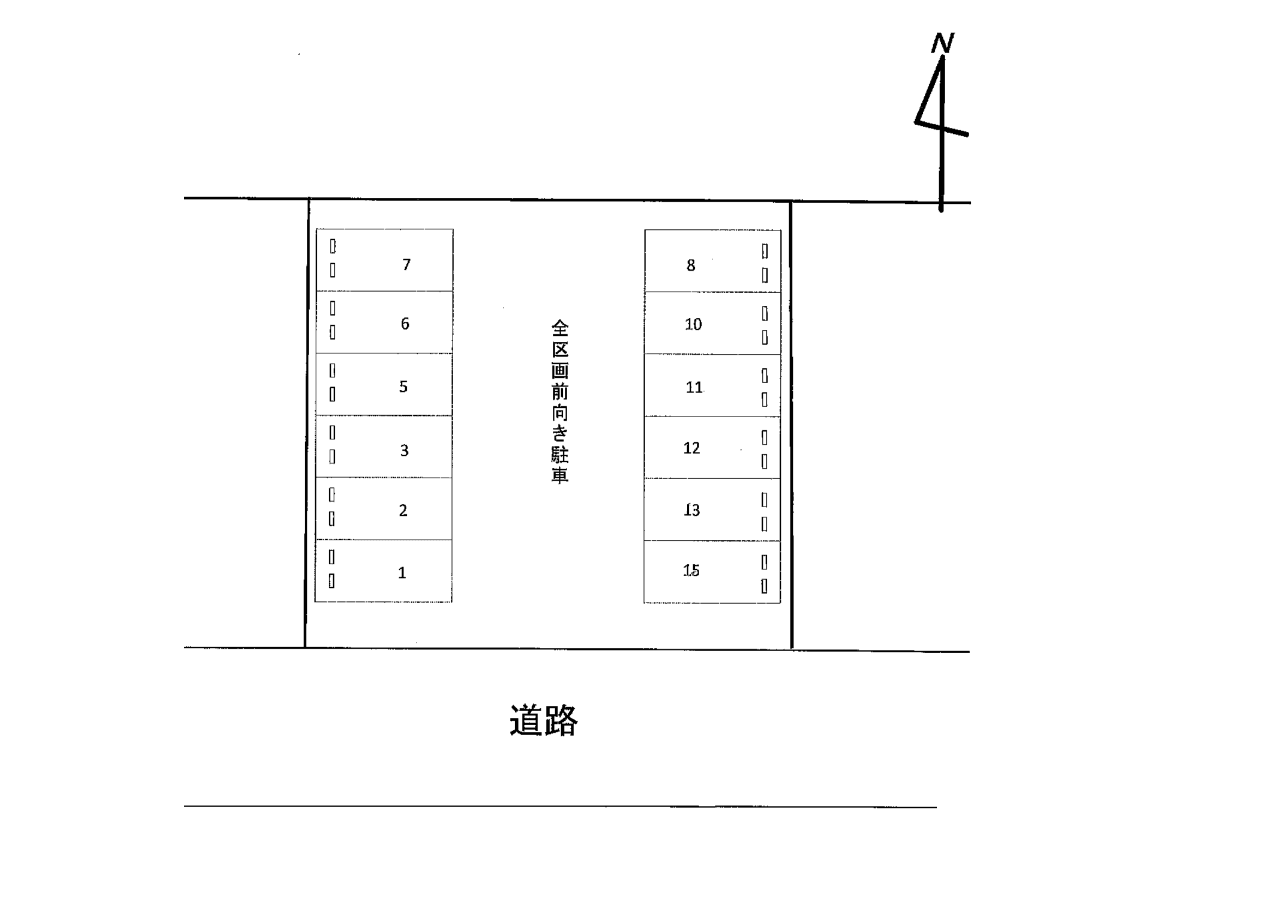 ＮＯ．１６８の駐車配置図