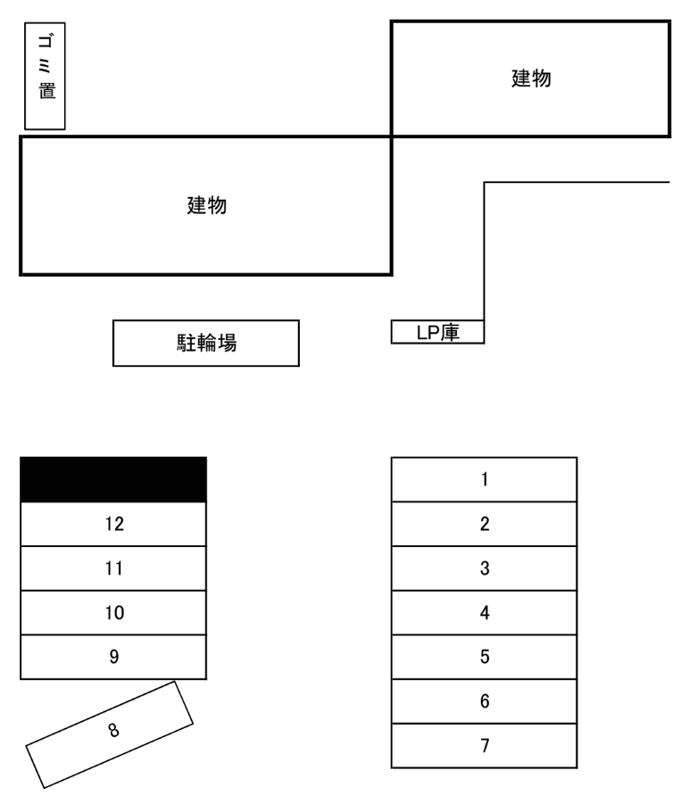 上尾市平塚1967（プランタン）の駐車配置図