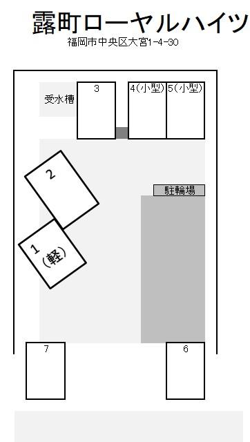 露町ローヤルハイツの駐車配置図