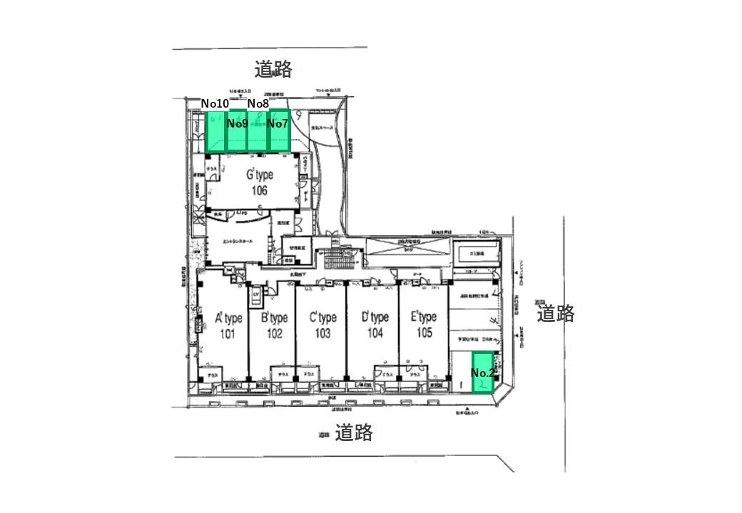 竹の塚３丁目駐車場の駐車配置図