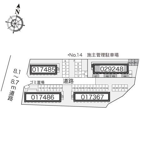 ＳＨＩＲＯＹＡＭＡⅥ(29248)の駐車配置図