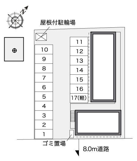 高岡(30889)の駐車配置図