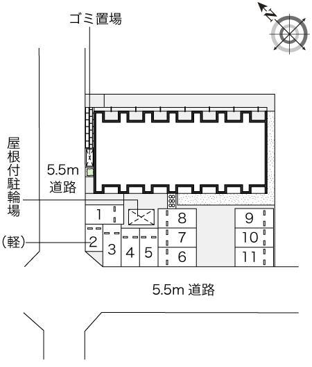 葵(53670)の駐車配置図