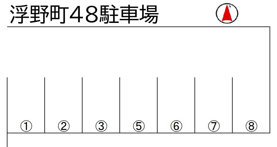 浮野町48駐車場の駐車配置図