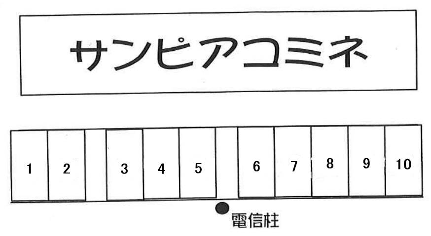 宮戸小峰Ｐの駐車配置図