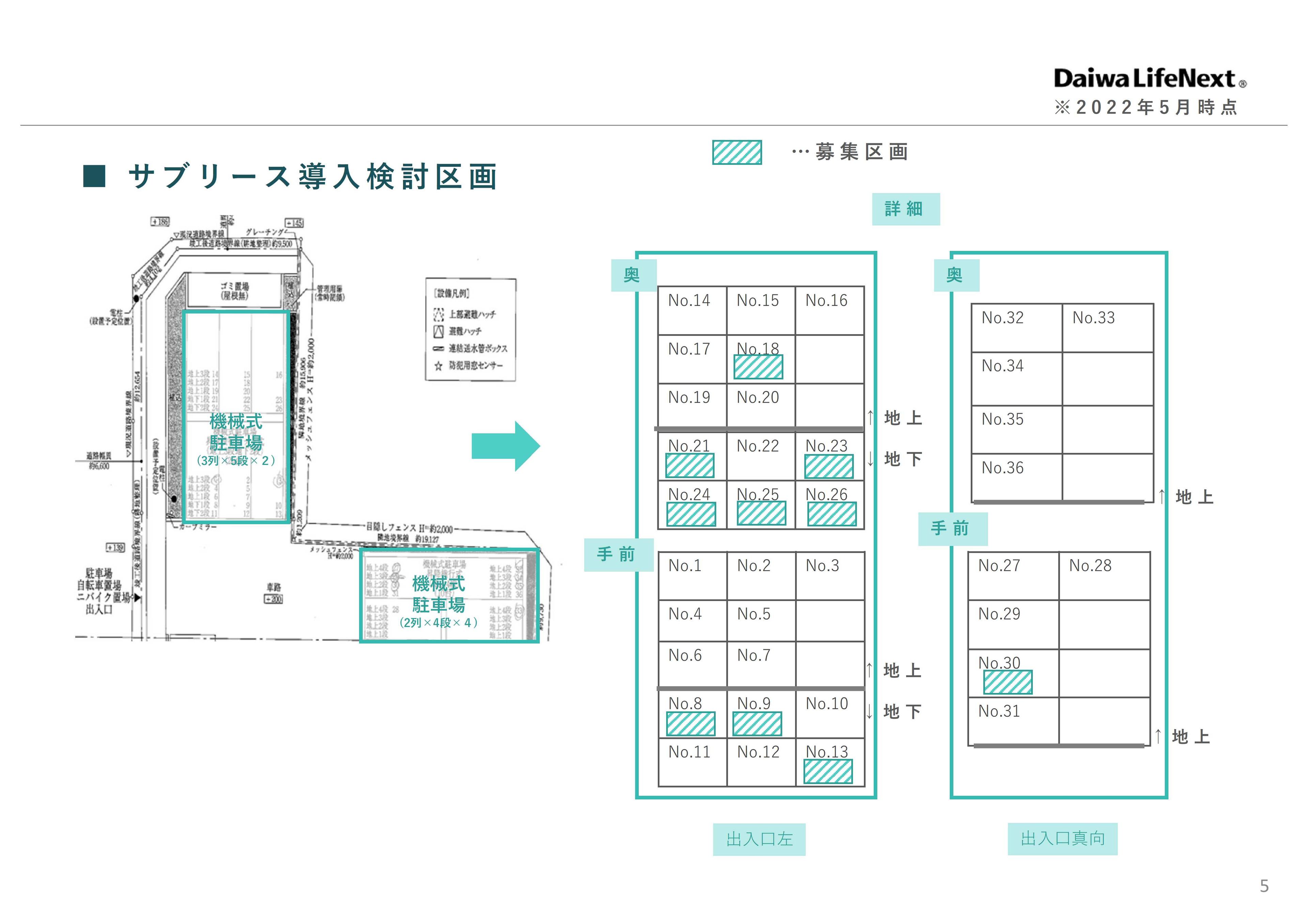 竹橋町３番駐車場の駐車配置図