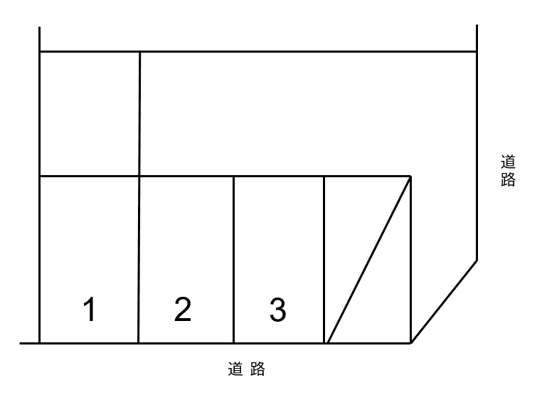亀田パーク M駐車場の駐車配置図