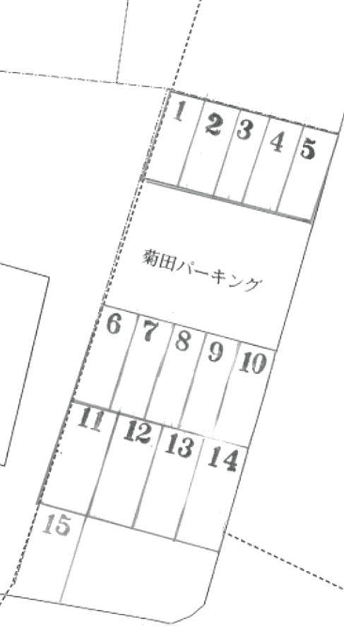 菊田パーキングの駐車配置図