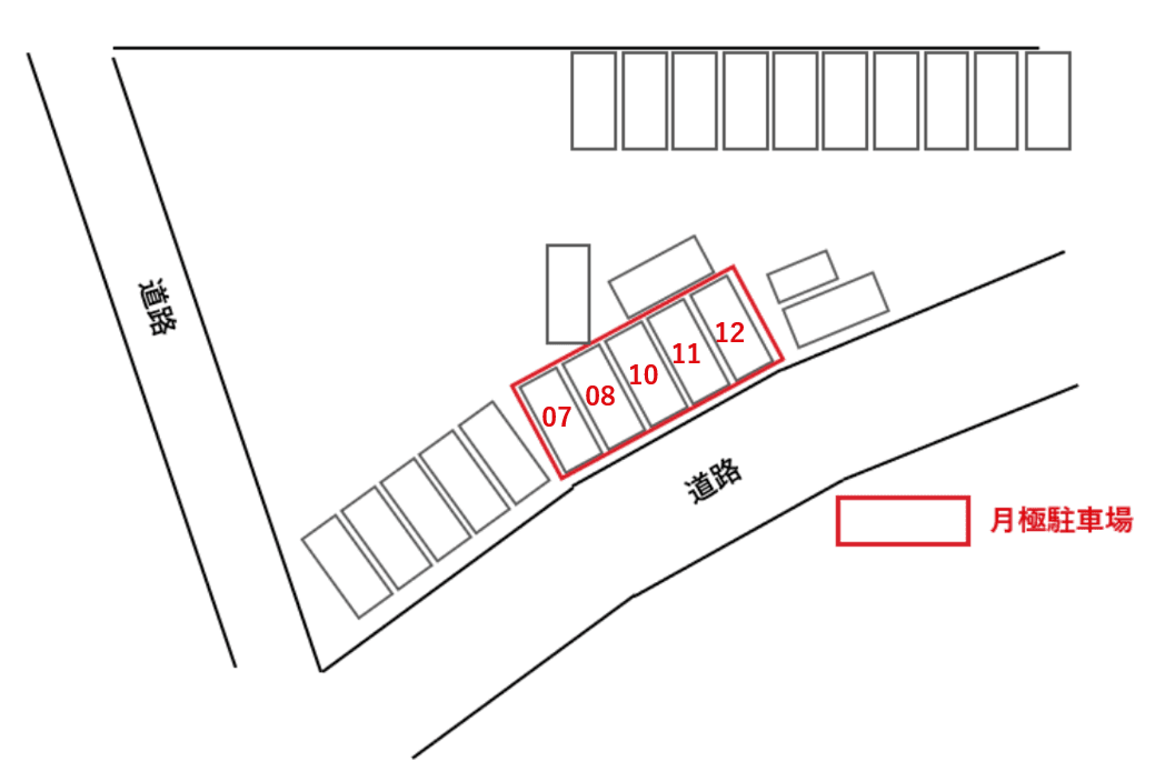 ＪＲ蟹江駅前第２の駐車配置図