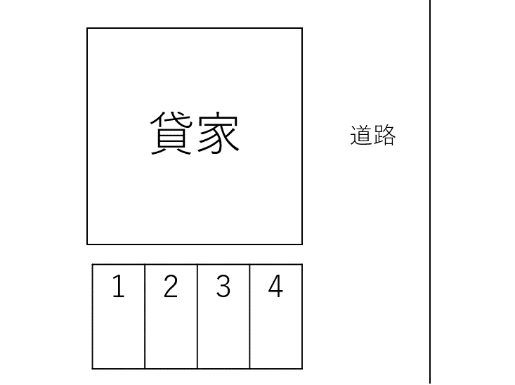 North駐車場の駐車配置図
