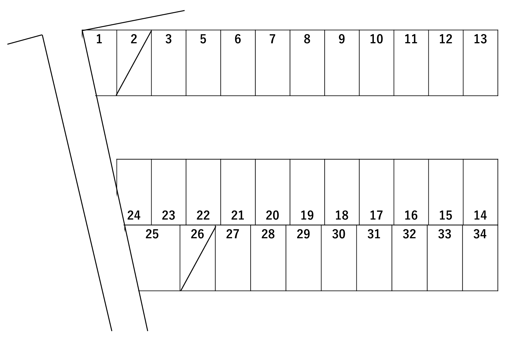 スマイルパーク松本の駐車配置図