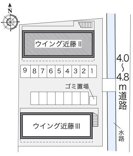 ウイング近藤Ⅱ(21275)の駐車配置図
