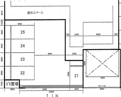 みなみ野第８駐車場の駐車配置図