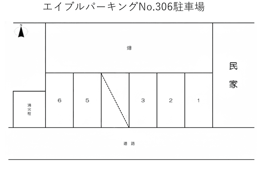 エイブルパーキングNO306駐車場の駐車配置図