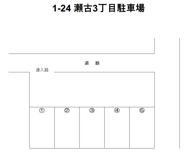 1-24瀬古3丁目駐車場の駐車配置図