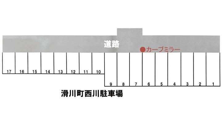 滑川町西川駐車場の駐車配置図