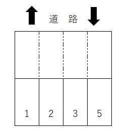 中須賀パーキングの駐車配置図