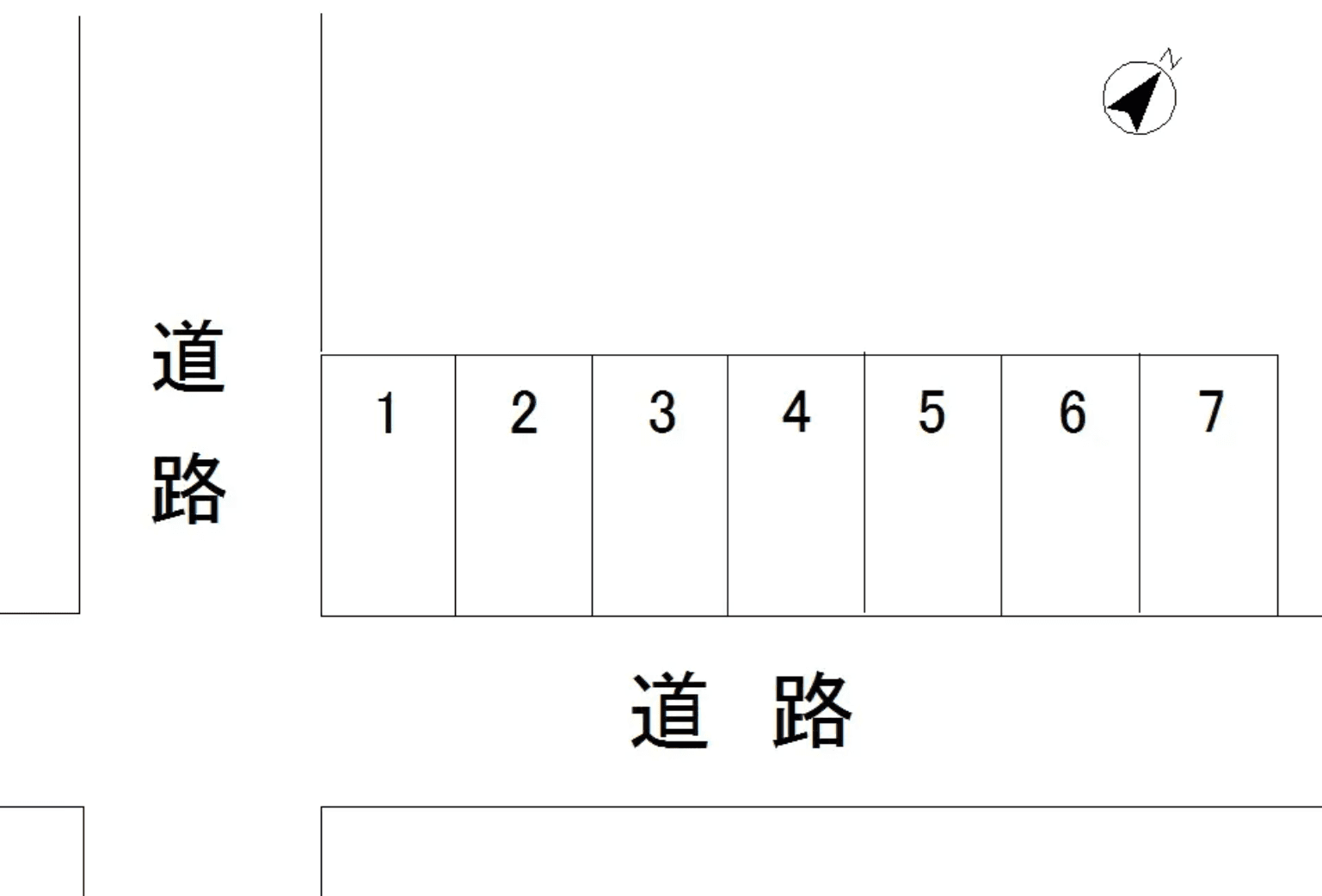 長姫駐車場の駐車配置図