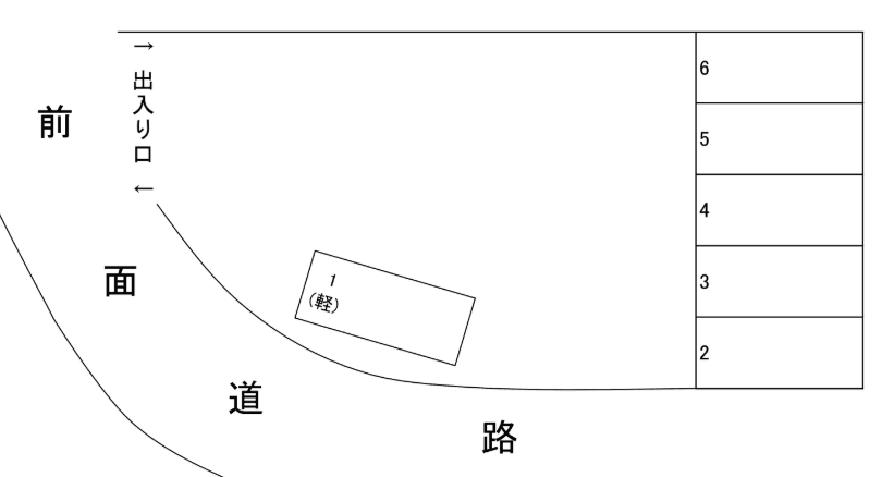 芝原パーキングの駐車配置図