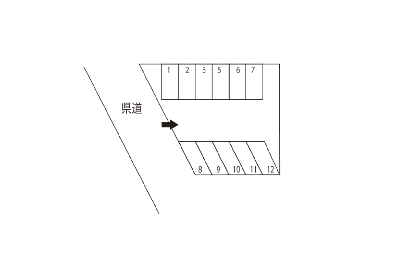 中西（栗山）駐車場の駐車配置図