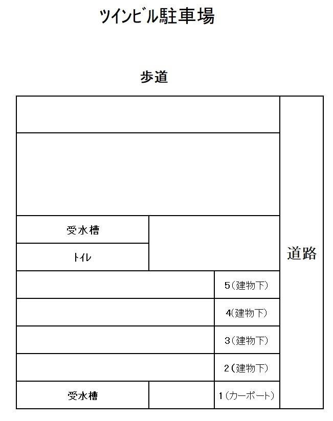 ツインビル駐車場の駐車配置図