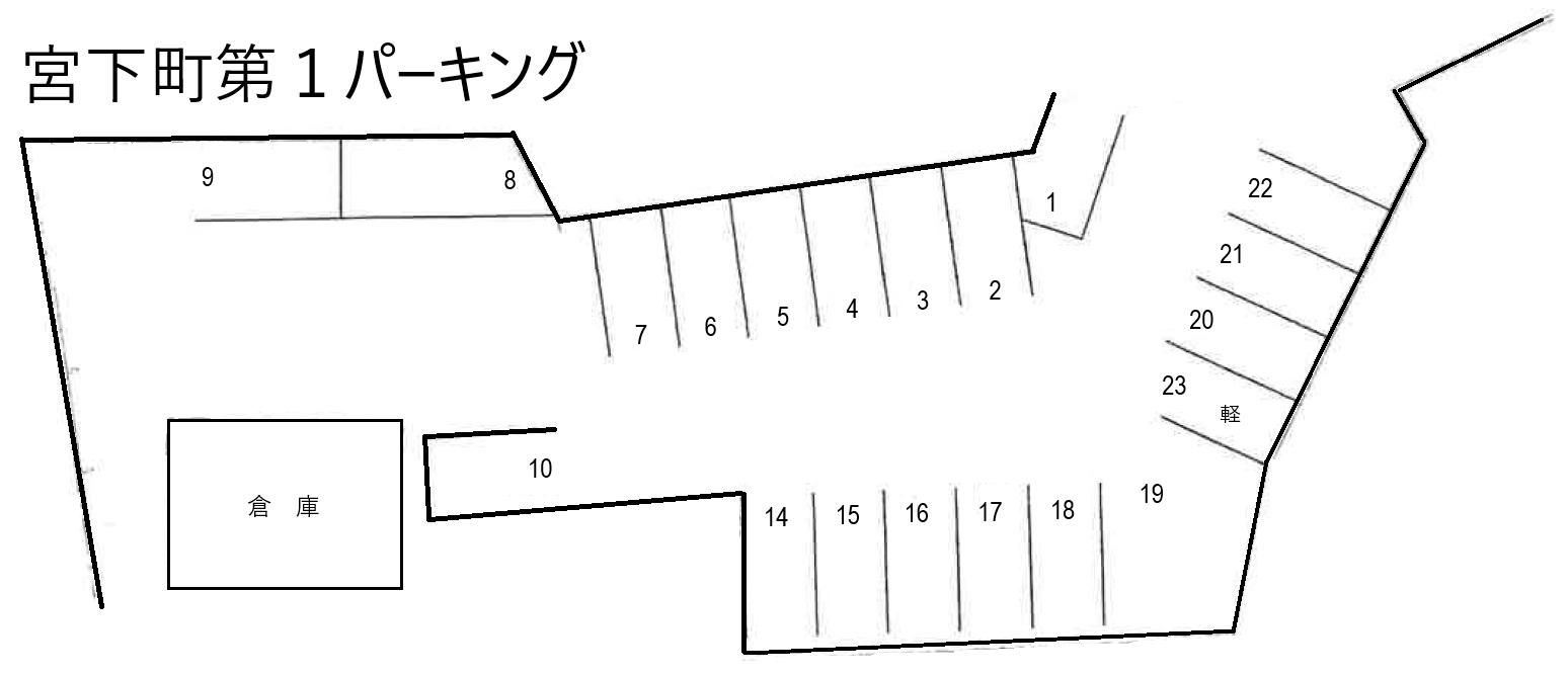 宮下町第１パーキングの駐車配置図