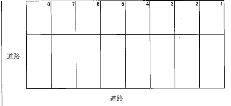 西羽田貸ガレージの駐車配置図