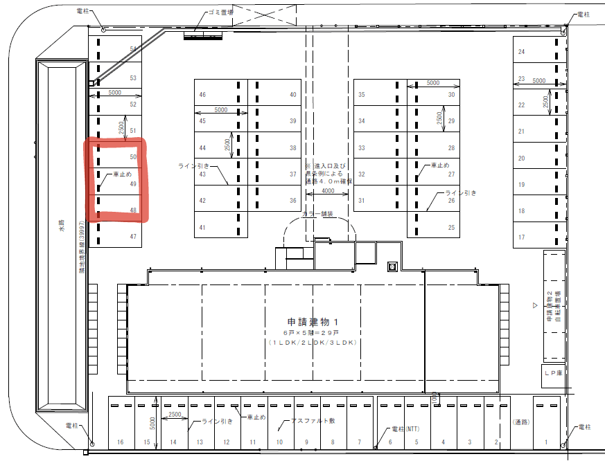 Grace anの駐車配置図