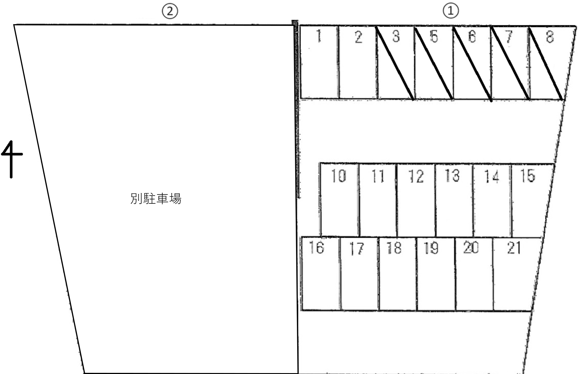 幸町２丁目駐車場①の駐車配置図