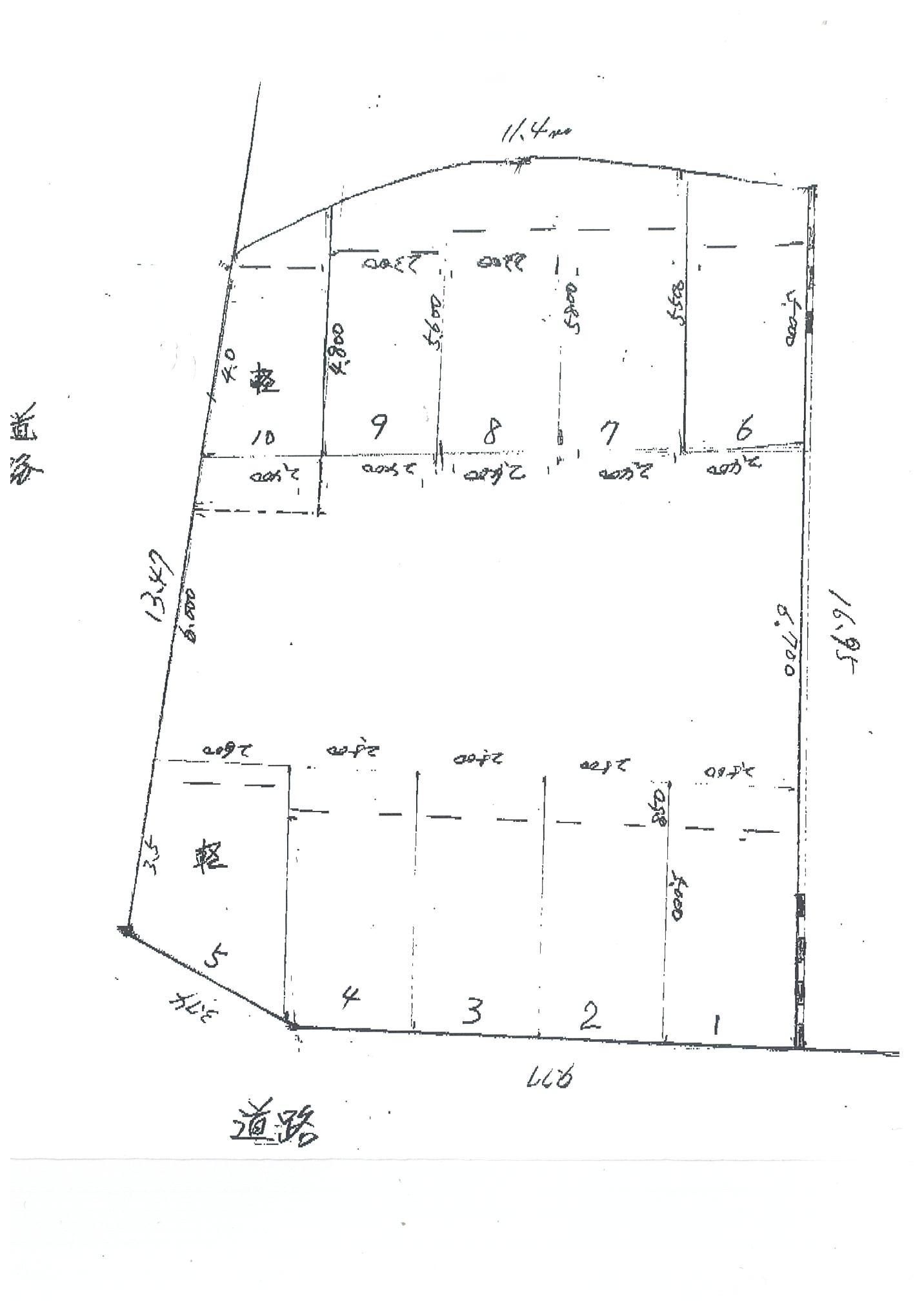 船越6丁目T駐車場の駐車配置図