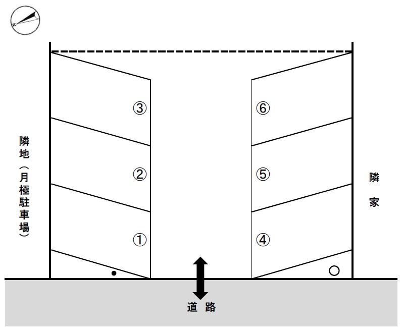 旭町１丁目津幡駐車場（第二）の駐車配置図