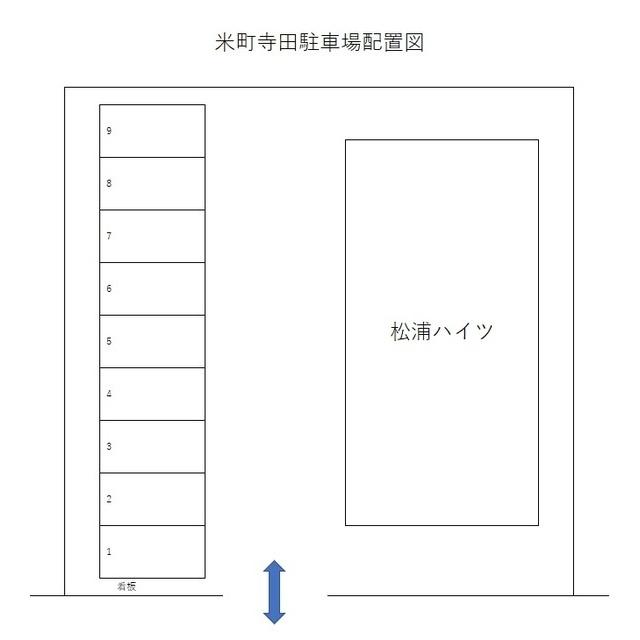 米町寺田駐車場の駐車配置図