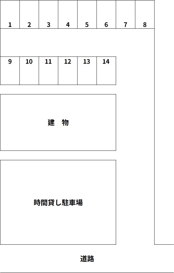 Aoiパーキング駐車場の駐車配置図