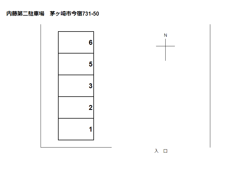 内藤第二駐車場の駐車配置図