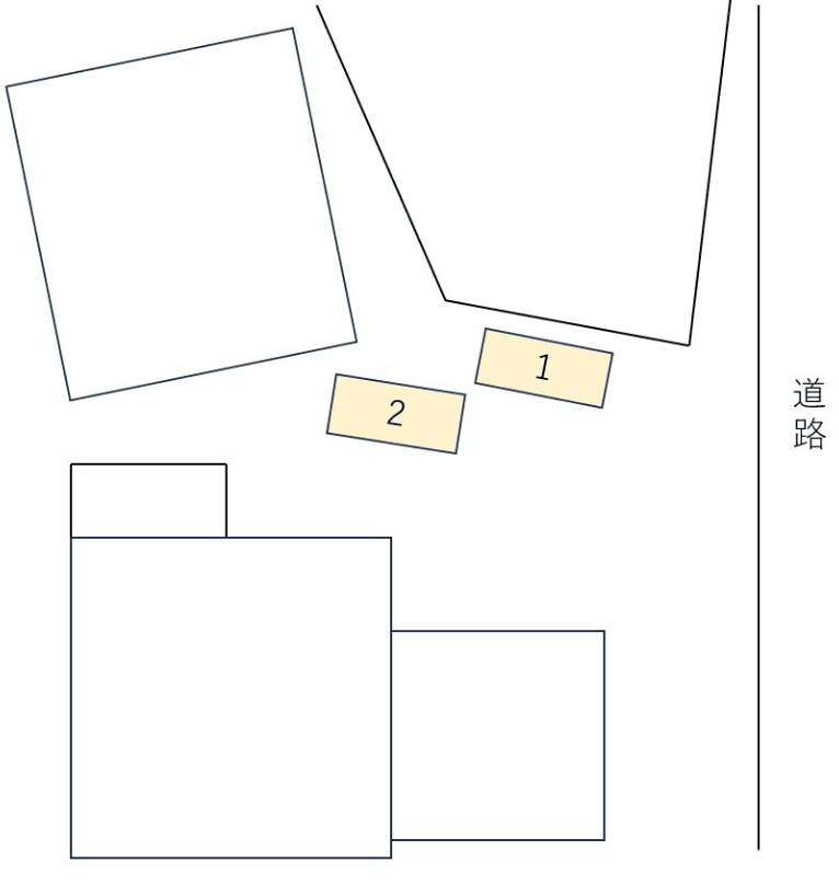 横溝第２駐車場の駐車配置図