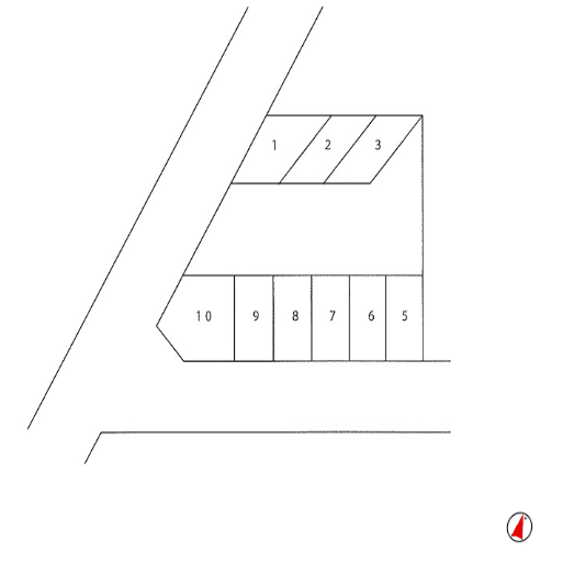 Yパーキングの駐車配置図