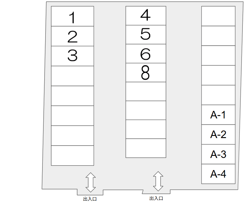 籠原駅前第３の駐車配置図