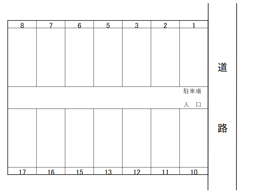 江戸川台東7710151駐車場の駐車配置図