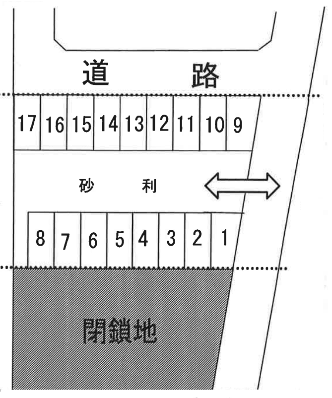 比留間第３駐車場の駐車配置図