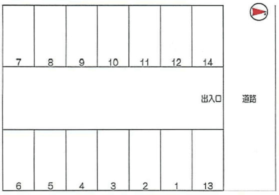 将監パーキングの駐車配置図