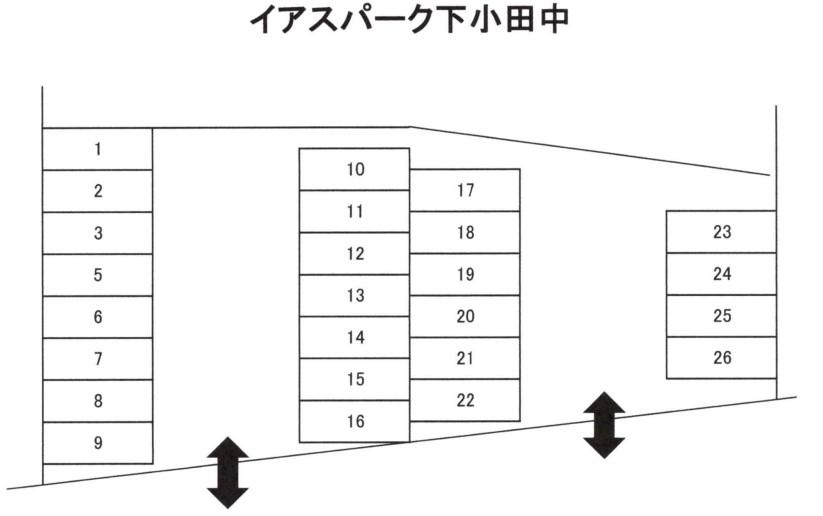 イアスパーク下小田中3丁目の駐車配置図