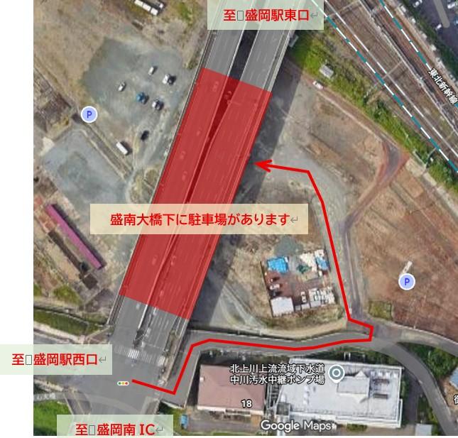 盛南大橋月極駐車場の外観・駐車場イメージ2枚目