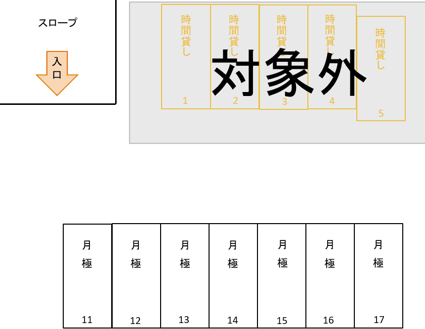 APパーク三篠の駐車配置図