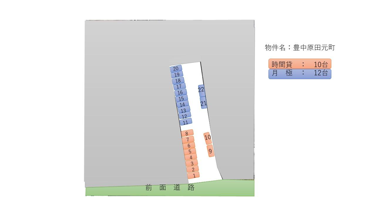 原田元町３丁目第１の駐車配置図