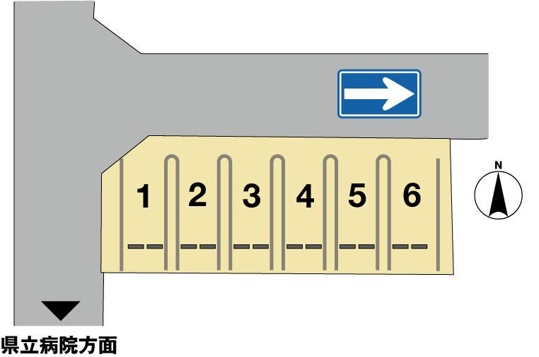 春日町駐車場の駐車配置図