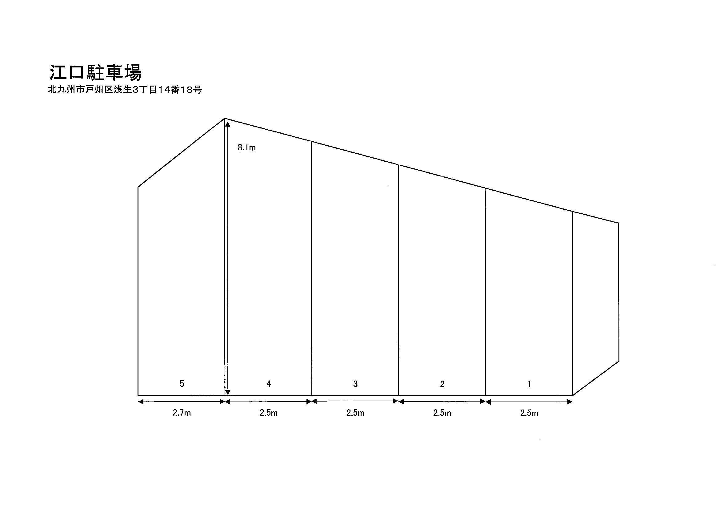 江口駐車場の駐車配置図