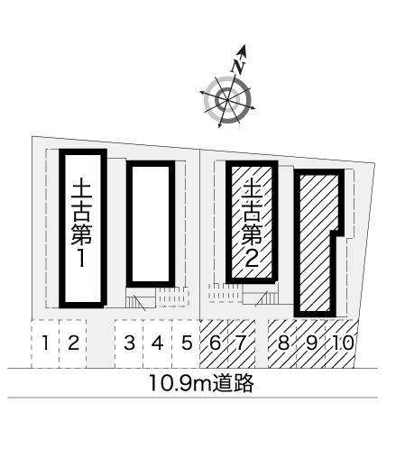 土古第２(6989)の駐車配置図