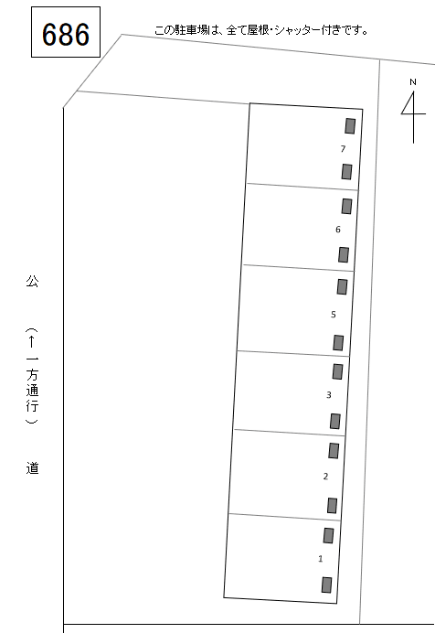 J-686の駐車配置図